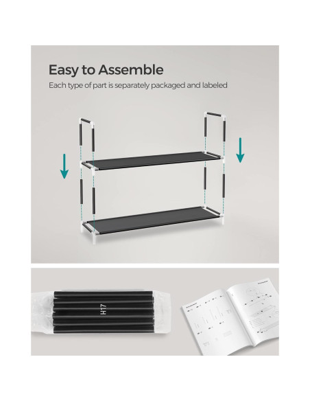 Estante para Zapatos SONGMICS 5 Niveles Negro 38.8" Estante para Zapatos SONGMICS 5 Niveles Negro 38.8"
