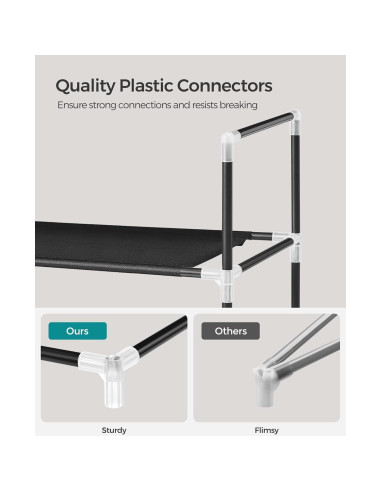 Estante para Zapatos SONGMICS 5 Niveles Negro 38.8"