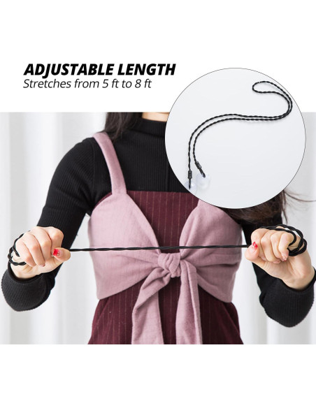 Cuerda de Ropa Portátil YAFIYGI 2.44m Ajustable con Ganchos Cuerda de Ropa Portátil YAFIYGI 2.44m Ajustable con Ganchos