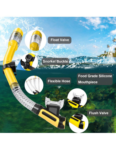 Equipo de Snorkel Otowaving M61002 Amarillo Antivaho