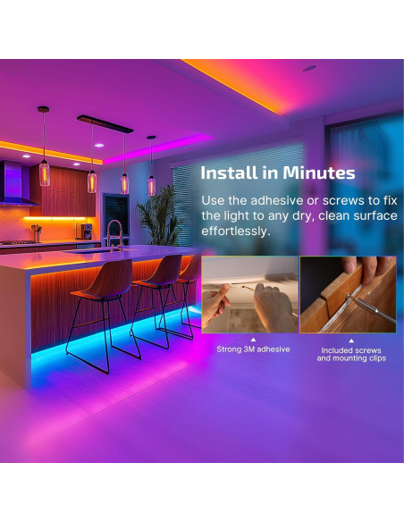 Tira LED RGBIC OLIGHT Ostrip 5m con Control App y Música Tira LED RGBIC OLIGHT Ostrip 5m con Control App y Música