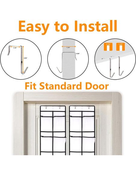 Organizador de Zapatos MSLOVE, 12 Bolsillos Malla, Blanco, 2 Pzs Organizador de Zapatos MSLOVE, 12 Bolsillos Malla, Blanco, 2 Pzs