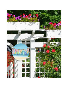 Cartel de Bienvenida de Madera Funnywall88 25.4 cm Azul 2