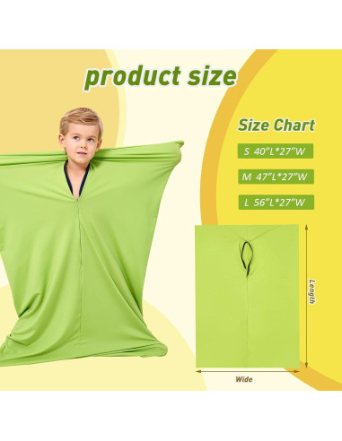 Calcetín Corporal Sensorial YAERSI para Niños Verde Pequeño