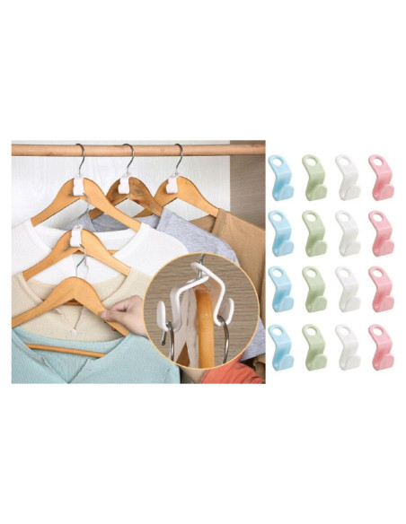 Ganchos Conectores para Perchas Genérico 40 Pcs Ahorra Espacio Ganchos Conectores para Perchas Genérico 40 Pcs Ahorra Espacio