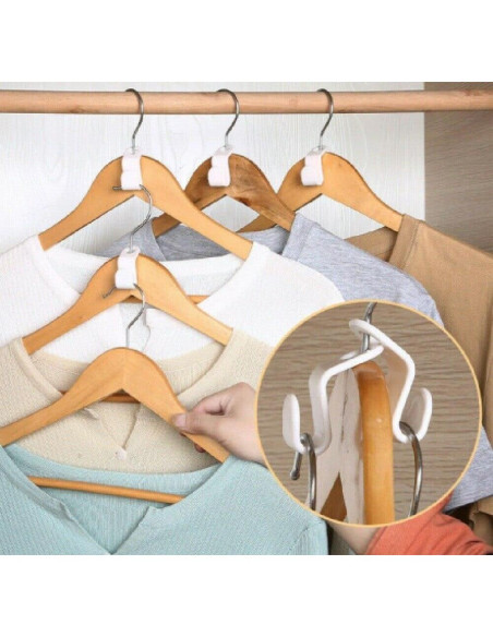 Ganchos Conectores para Perchas Genérico 40 Pcs Ahorra Espacio Ganchos Conectores para Perchas Genérico 40 Pcs Ahorra Espacio