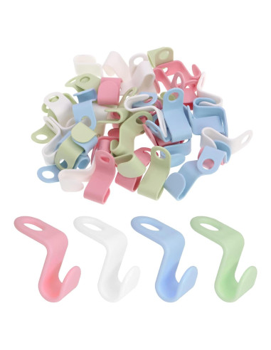 Ganchos de Plástico ABS DGQ 48 Pcs Multicolor para Closet