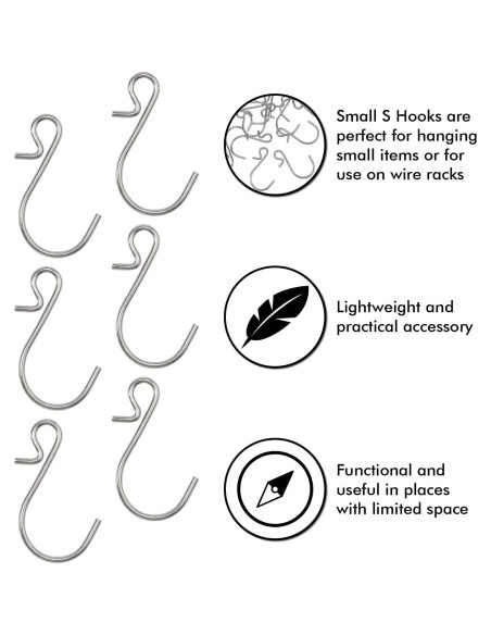Ganchos en S Pequeños Esenciales Millennial 35 Piezas Metal Ganchos en S Pequeños Esenciales Millennial 35 Piezas Metal