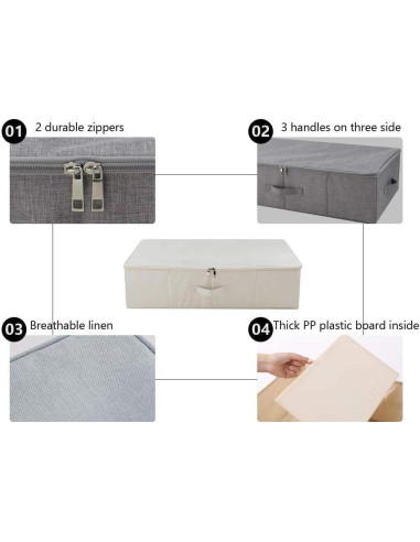 Cestas de Almacenamiento Plegables iwill CREATE PRO 2 Pcs Beige
