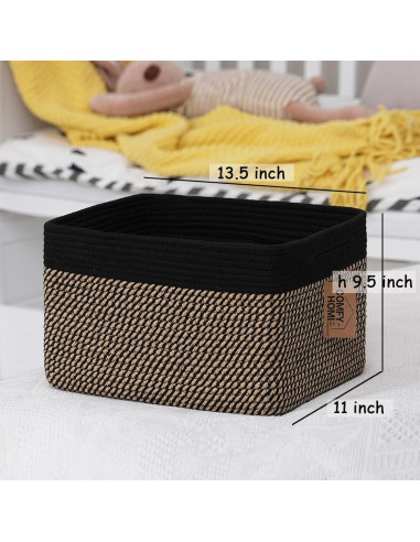 Cesta de Almacenamiento de Cuerda de Algodón COMFY-HOMI 3 Piezas