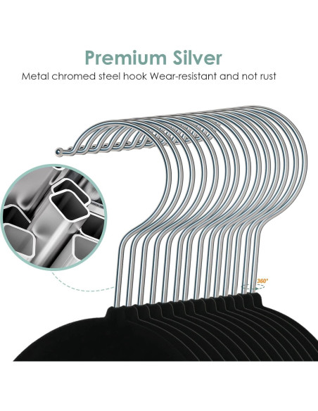 Perchas de Terciopelo Antideslizantes DUDUCOFU - Paquete de 8 Perchas de Terciopelo Antideslizantes DUDUCOFU - Paquete de 8
