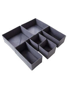 Organizadores de Cajones ManGotree 6 Pack Plegables Gris