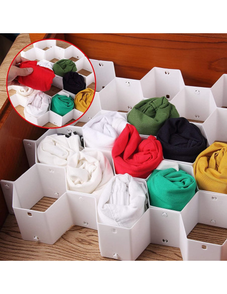 Organizador de Cajones JIAKAI Panal Blanco 24 Piezas Organizador de Cajones JIAKAI Panal Blanco 24 Piezas