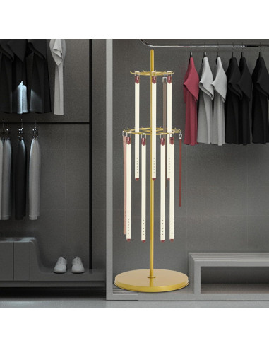 Estante para Corbatas y Cinturones KJNHhugH Dorado 168cm