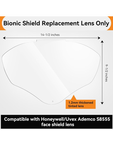 Lentes de Repuesto Feekoon para Pantalla Facial S8555 - 4 Piezas
