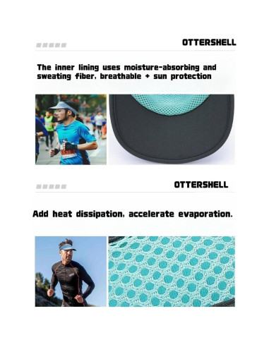 Visera de Sol Deportiva OTTERSHELL - Protección UV UPF 50+