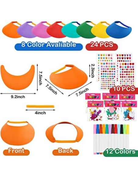 Viseras de Espuma Outus 35 Piezas para Niños - Manualidades y Deportes Viseras de Espuma Outus 35 Piezas para Niños - Manualidades y Deportes