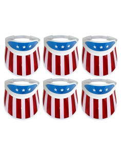 Paquete de 6 Gorras Visera Solar Ajustables Nicky Bigs UV