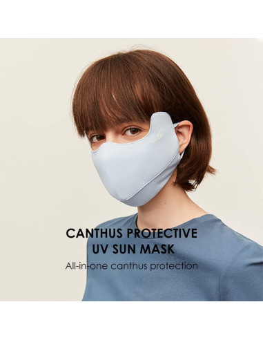 Cubierta Facial Solar UPF 50+ Anti-UV para Mujeres Gris