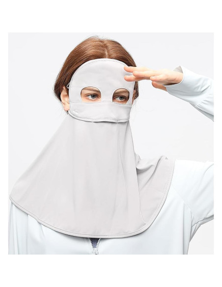 Mascarilla Solar Completa UPF 50+ para Mujeres - Gris Mascarilla Solar Completa UPF 50+ para Mujeres - Gris