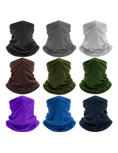 Gaiters para el Cuello Unisex - 9 Piezas Protección Solar 42x25cm