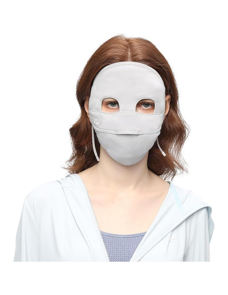 Cubierta Facial Solar UPF 50+ para Mujeres - Transpirable Gris Cubierta Facial Solar UPF 50+ para Mujeres - Transpirable Gris