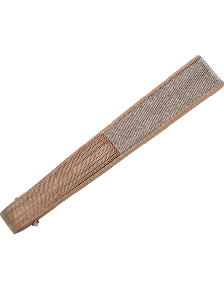 Abanico Plegable Salutto Café Geométrico 21.6 cm Abanico Plegable Salutto Café Geométrico 21.6 cm