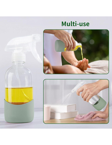 Botella de Spray de Vidrio HOMBYS 235ml Verde Militar Recargable Botella de Spray de Vidrio HOMBYS 235ml Verde Militar Recargable