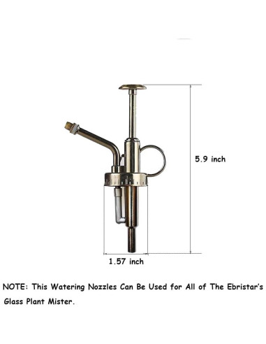 Boquilla de Riego Ebristar para Botella de Spray de Vidrio