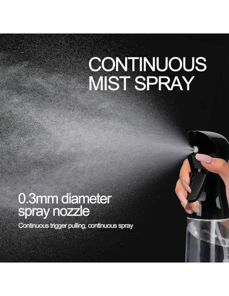 Botella Spray Nebulización Continua 200ml Miralosvian Negra Botella Spray Nebulización Continua 200ml Miralosvian Negra