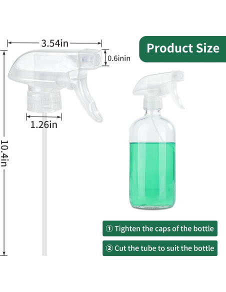 HOMBYS 4 Reemplazos de Pulverizadores de Gatillo 473ml Transparentes HOMBYS 4 Reemplazos de Pulverizadores de Gatillo 473ml Transparentes