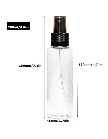 Botellas de Spray Vacías Yebeauty 250ml Transparentes - 2 Pcs Botellas de Spray Vacías Yebeauty 250ml Transparentes - 2 Pcs