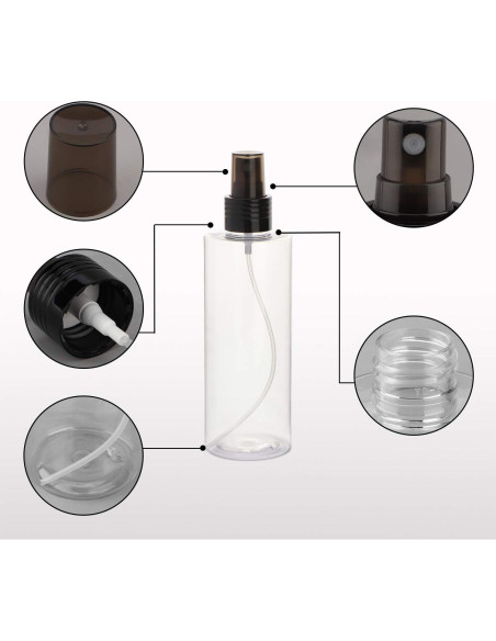 Botellas de Spray Vacías Yebeauty 250ml Transparentes - 2 Pcs Botellas de Spray Vacías Yebeauty 250ml Transparentes - 2 Pcs