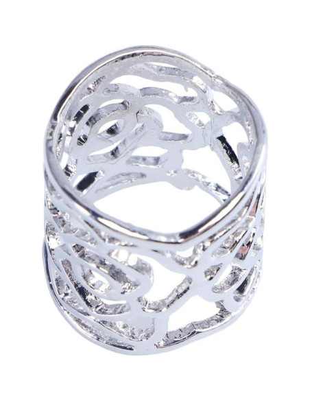 Anillo de Bufanda Rosa Hueca Rosenice Plata 2.7cm Anillo de Bufanda Rosa Hueca Rosenice Plata 2.7cm