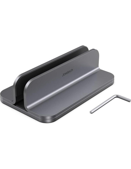 Soporte Vertical de Laptop JOKItech Aluminio Gris Espacial Soporte Vertical de Laptop JOKItech Aluminio Gris Espacial