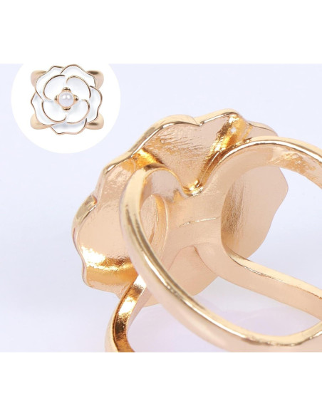3 Clips de Bufanda de Strass JasperKino - Elegantes Anillos Plateados 3 Clips de Bufanda de Strass JasperKino - Elegantes Anillos Plateados