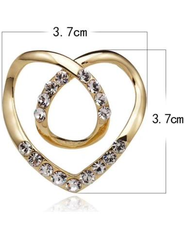 Clip de Anillo de Bufanda para Mujeres - 8 Piezas Plata