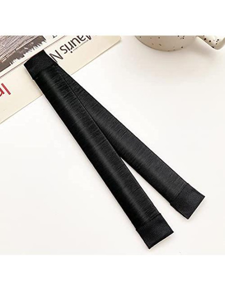 Hacedor de moño de cabello Kitjans - 2 unidades, negro, 7.62 cm Hacedor de moño de cabello Kitjans - 2 unidades, negro, 7.62 cm