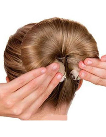 Juego de 2 Donas para Peinar Cabello DNHCLL Marrón 18.5 y 22.9 cm Juego de 2 Donas para Peinar Cabello DNHCLL Marrón 18.5 y 22.9 cm