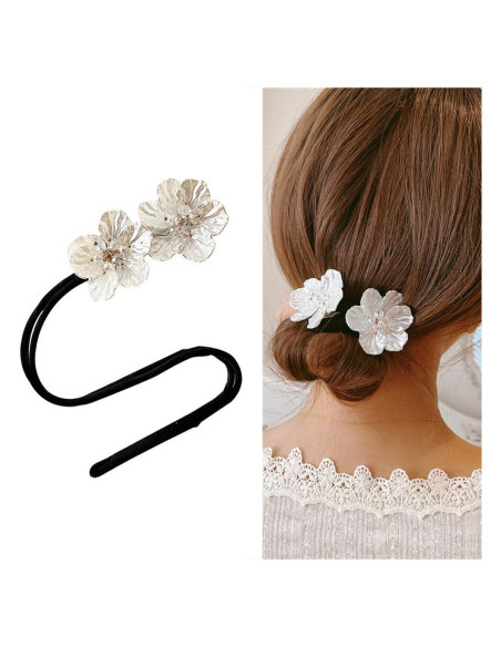 Hacedor de moño de flores VASANA, accesorio elegante blanco Hacedor de moño de flores VASANA, accesorio elegante blanco
