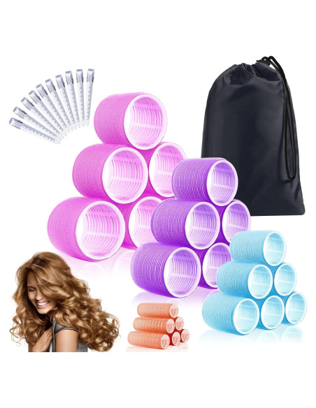 Conjunto de 34 Rulos Autoadhesivos DAFENG para Cabello Conjunto de 34 Rulos Autoadhesivos DAFENG para Cabello