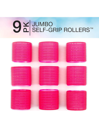 Rulos Sin Calor Conair 9 Jumbo Rosa Fucsia para Cabello