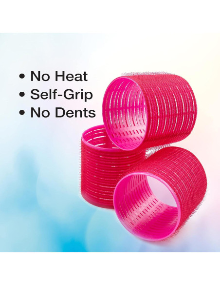 Rulos Sin Calor Conair 9 Jumbo Rosa Fucsia para Cabello Rulos Sin Calor Conair 9 Jumbo Rosa Fucsia para Cabello