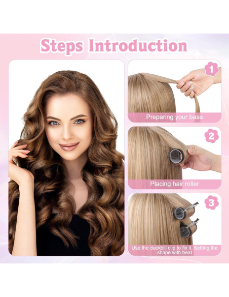Juego de 60 Rulos para Cabello BELICOO con 28 Clips Metálicos Juego de 60 Rulos para Cabello BELICOO con 28 Clips Metálicos