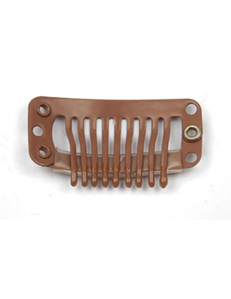 20 Clips de Metal para Extensiones de Cabello JFFX 32mm Marrón Claro 20 Clips de Metal para Extensiones de Cabello JFFX 32mm Marrón Claro