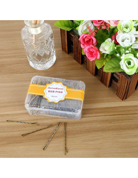 Horquillas Bobby Pins Oro Champán ScivoKaval 100 Unidades 5.58 cm Horquillas Bobby Pins Oro Champán ScivoKaval 100 Unidades 5.58 cm