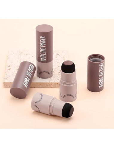 Corrector de Raíces de Cabello Boobeen - Polvo 3-en-1 Marrón Oscuro