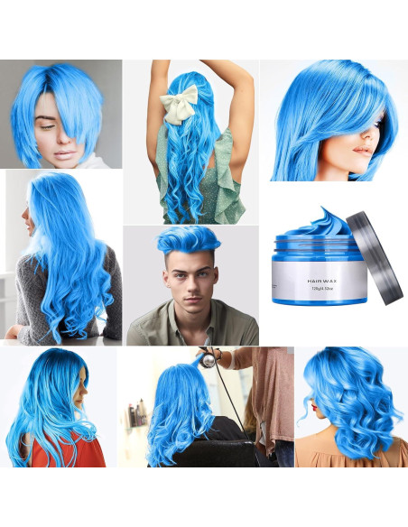 Tiza de Color para Cabello Temporal Jebousike Azul 10 Colores Tiza de Color para Cabello Temporal Jebousike Azul 10 Colores