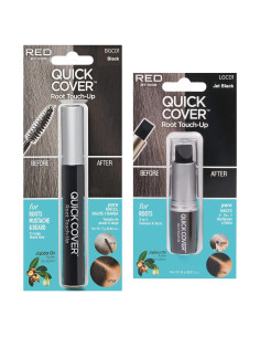 RED by Kiss Retoque Rápido Cabello Gris 2 Pack Cepillo y Stick