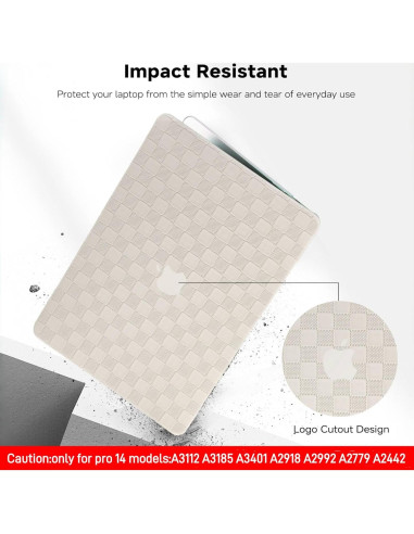 Funda Dura BYCeKe para MacBook Pro 14" 2021-2024 Beige